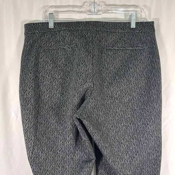 Vince Camuto Dress Pants Women's 12 Grey Black Pockets Mid Rise Button Zip Hook - Picture 6 of 9